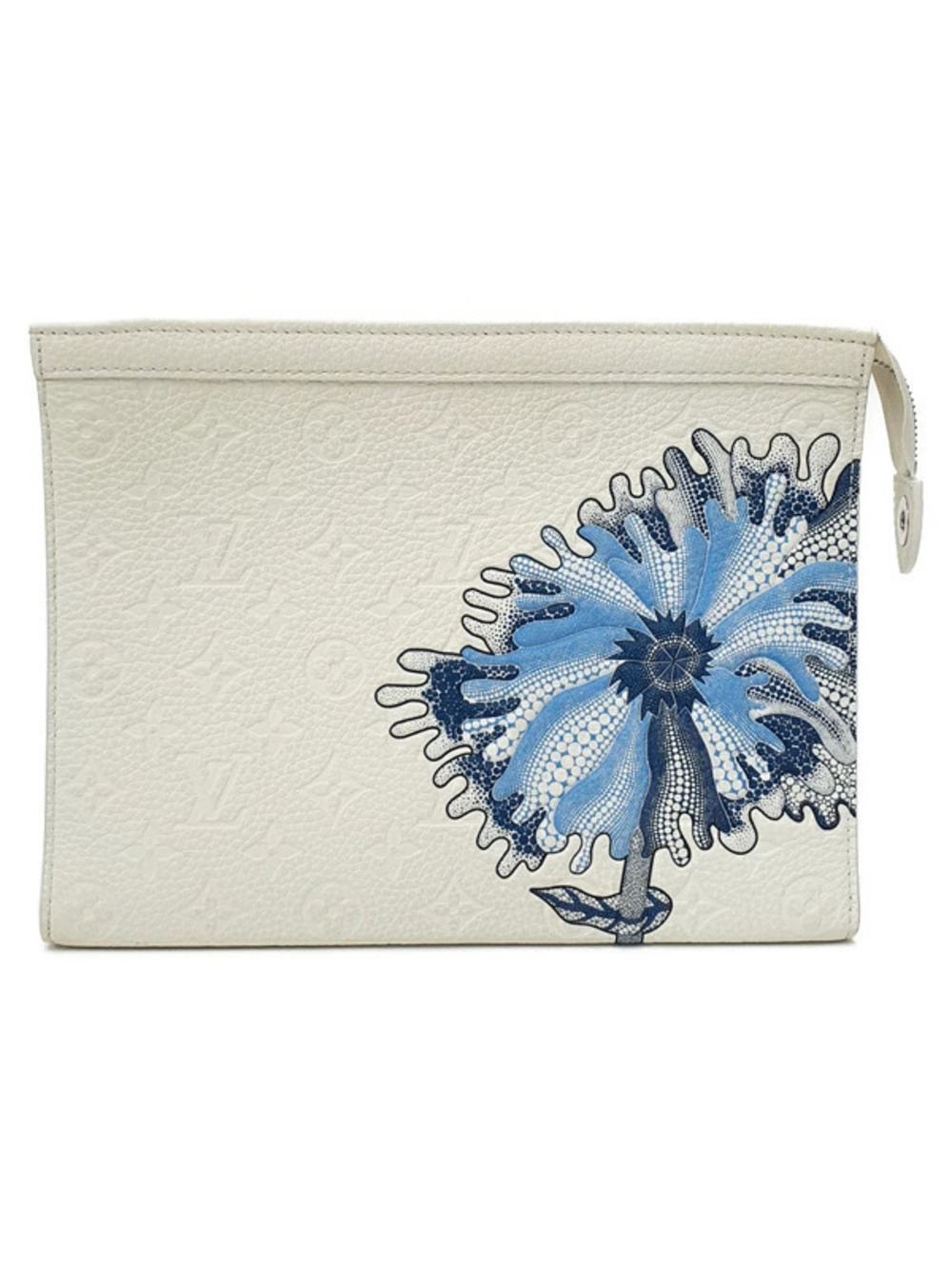Louis Vuitton LV YK Taurillon Monogram Pochette Voyage Yayoi Kusama Clutch Bag